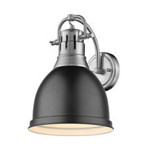 Golden 3602-1W PW-BLK - Duncan 1 Light Wall Sconce